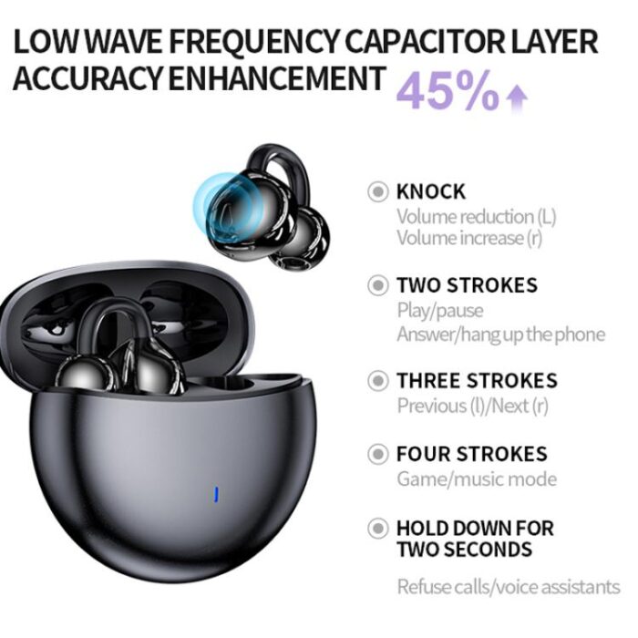 M300 Invisible Clip-On Earbuds with ANC, 3.2 g, Titanium Bridge - Image 10