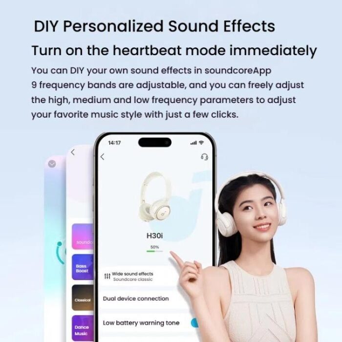 Soundcore H30i Wireless On-Ear Headphones, Bluetooth 5.3, Foldable - Image 15