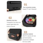 AVWOO A17 Retro Record Player Style Bluetooth Speaker with Lights - Image 3