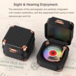 AVWOO A17 Retro Record Player Style Bluetooth Speaker with Lights - Image 6