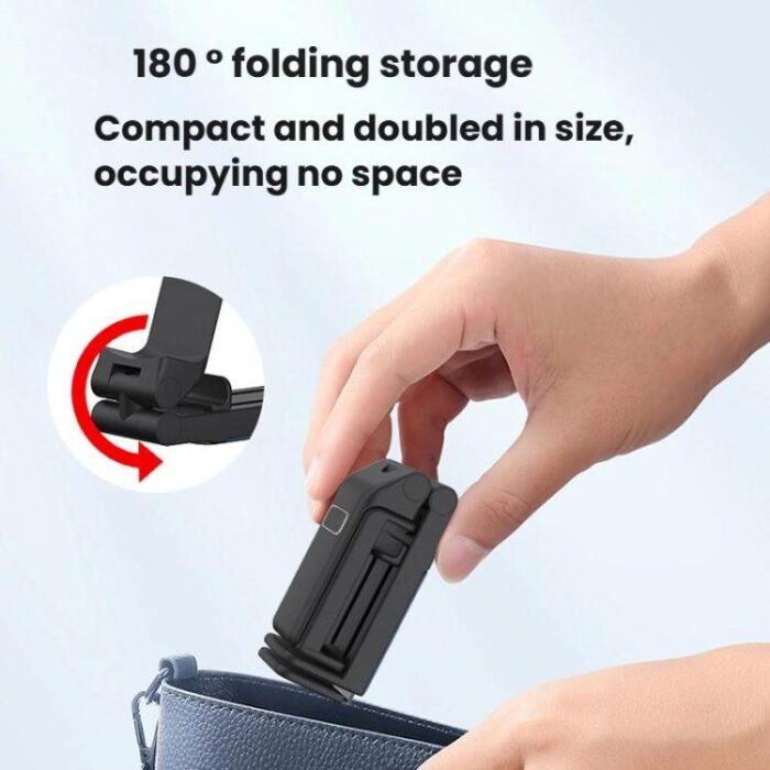 Mini Travel Phone Stand, Adjustable Rotating Folding Clip - Image 8