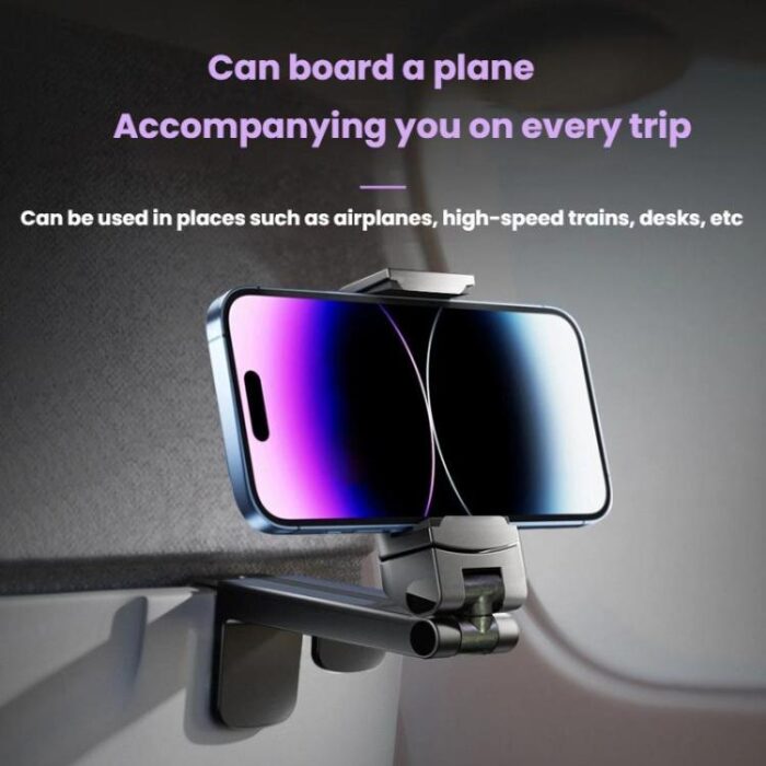 Mini Travel Phone Stand, Adjustable Rotating Folding Clip - Image 9