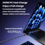 Braided Charging Cable with Built-In Phone Stand, 1.5 m, up to 240W - Image 5