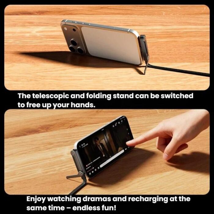 Braided Charging Cable with Built-In Phone Stand, 1.5 m, up to 240W - Image 7