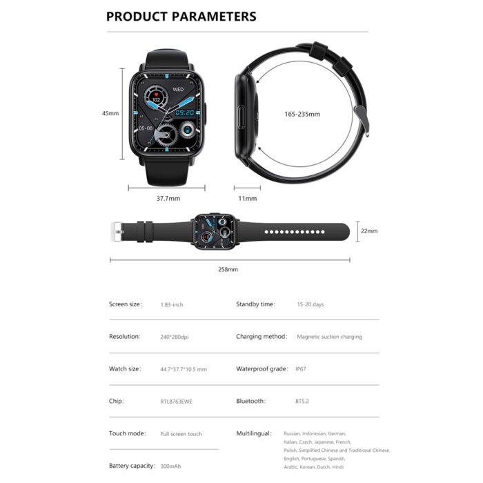DM60+ smartwatch – view 5