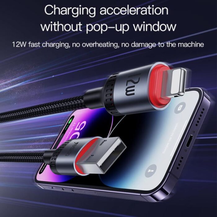 Yesido CA129L USB to Lightning Charging Cable, 1.2 m, 2.4A - Image 8