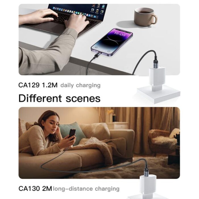 Yesido CA129L USB to Lightning Charging Cable, 1.2 m, 2.4A - Image 10