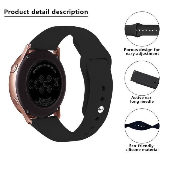 Kalebol 20mm Reverse Buckle Silicone Watch Strap - Image 4