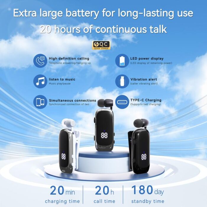 K88 Single-Ear Bluetooth Business Headset, Dual Device, 12h Talk - Image 4