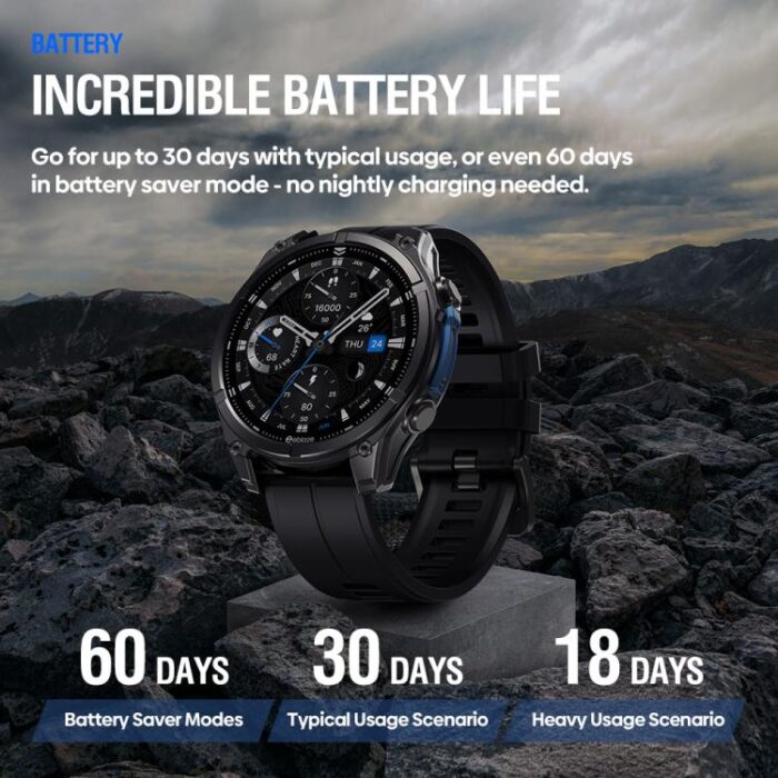 Zeblaze Vibe 8 Rugged Outdoor Smartwatch, 1.43" AMOLED, 5ATM, Flashlight - Image 12