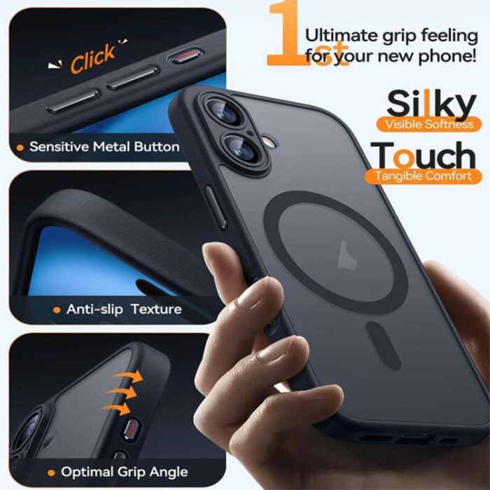 XDcase Magnetic Frosted Case for iPhone 17, 17 Pro, 17 Pro Max & Air, MagSafe-Compatible - Image 2