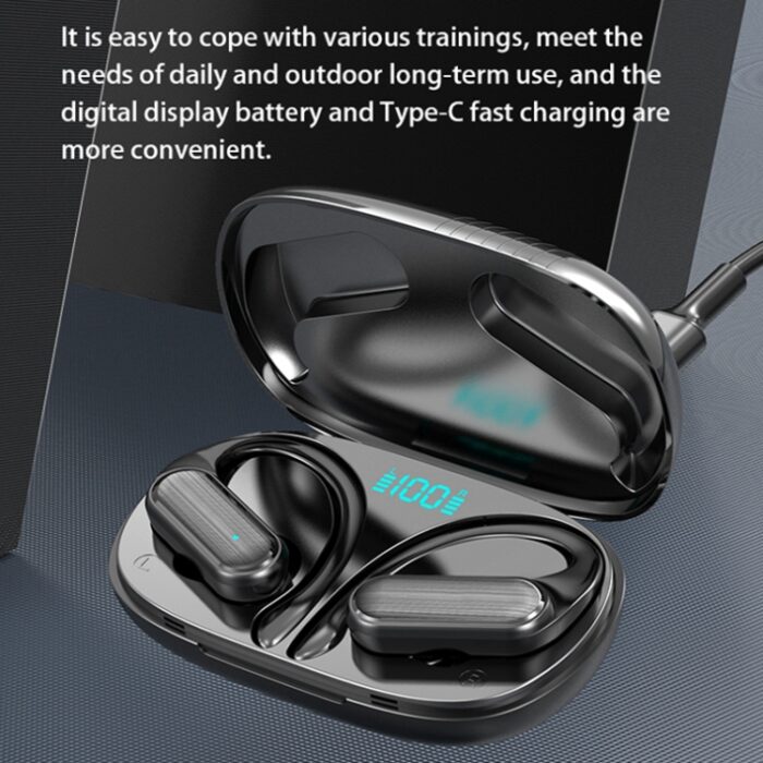 A520 Ear-Hook Sports Earbuds, LED Display Case, Waterproof - Image 8