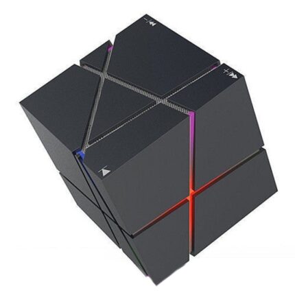 Qone Cube Voice-Controlled Mini Bluetooth Speaker, RGB, 50 mm Driver