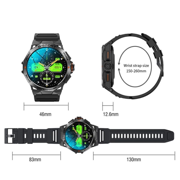 K62 1.43" AMOLED Bluetooth Calling Sports Smartwatch, Waterproof - Image 3