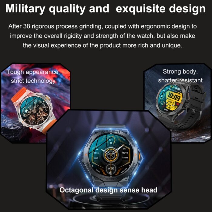 K62 1.43" AMOLED Bluetooth Calling Sports Smartwatch, Waterproof - Image 8