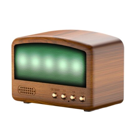 BT11-D Retro Wooden-Effect Bluetooth Speaker with FM Radio and Recording