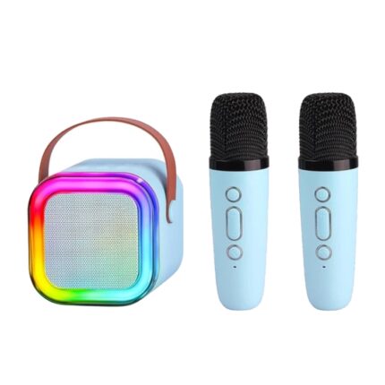 Portable Karaoke Bluetooth Speaker with Wireless Microphone, RGB Lights